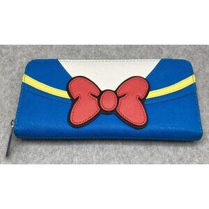 Loungefly Disney Donald Duck Cosplay Faux Leather Zip Around Wallet READ